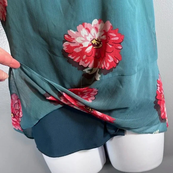 Cabi Style 3445 Blushing Floral Blouse Teal Sz M Peplum Lined
Tank Shirt Top - Picture 7 of 16